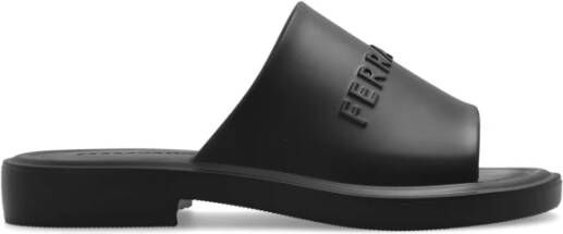 Salvatore Ferragamo Zwarte Slide Sandalen voor Dames Zwart Dames