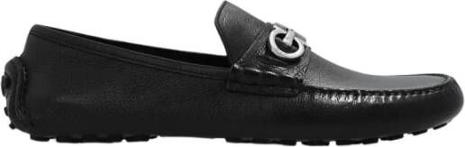 Salvatore Ferragamo Zwarte Loafers Regular Fit Geschikt voor alle temperaturen 100% leer Black Heren