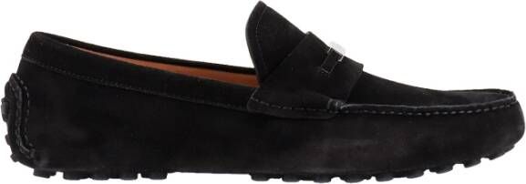 Salvatore Ferragamo Grenoble Suède Loafers voor Heren Black Heren