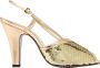 Salvatore Ferragamo Hoge hak paillet sandalen Beige Dames - Thumbnail 1