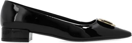 Salvatore Ferragamo Zwarte Lakleren Ballerina Pumps Black Dames