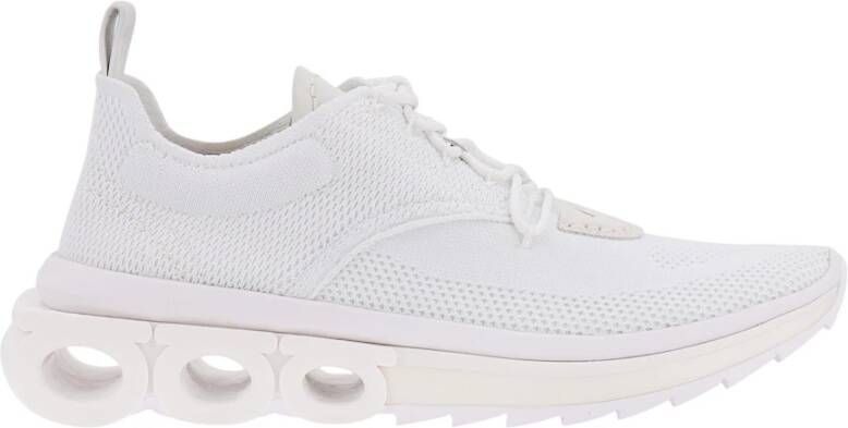 Salvatore Ferragamo Iconische Nylon Sneakers White Heren