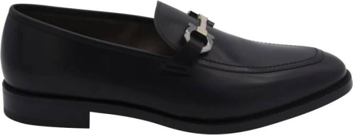 Salvatore Ferragamo Luxe Leren Moccasin Schoenen Black Heren