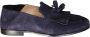 Salvatore Ferragamo Italiaanse Leren Franje Loafers Blue Heren - Thumbnail 1