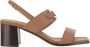 Salvatore Ferragamo Sandalen Leather Sandals With Logo in bruin - Thumbnail 1