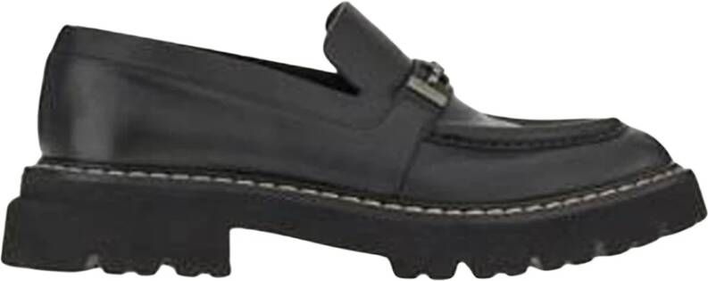 Salvatore Ferragamo Klassieke zwarte leren loafers Black