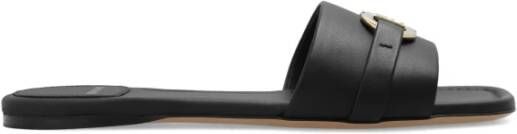 Salvatore Ferragamo Luxe sandalen van kalfsleer met vierkante neus Black Dames