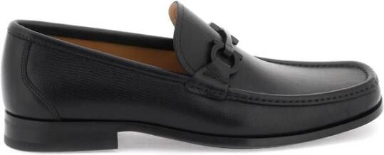 Salvatore Ferragamo Zwarte Loafers van Kalfsleer Black Heren