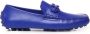 Salvatore Ferragamo Blauwe Logo Loafers Leren Schoenen Blue Heren - Thumbnail 1