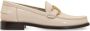 Salvatore Ferragamo Maryan Leren Loafers met Goudkleurige Hardware Beige Dames - Thumbnail 1