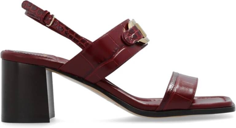 Salvatore Ferragamo Lou sandalen met hak Red Dames