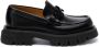 Salvatore Ferragamo Florian Vierkante Neus Leren Loafers Black Heren - Thumbnail 4