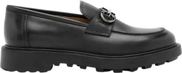 Salvatore Ferragamo Luxe platte schoenen van kalfsleer Black Heren
