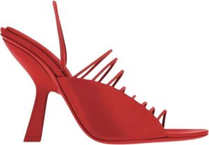 Salvatore Ferragamo Luxe rode leren hoge hak sandalen Rood Dames