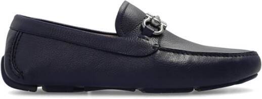 Salvatore Ferragamo Marineblauwe Gancini Moccasins Blue Heren