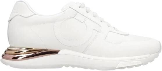 Salvatore Ferragamo Metalen Detail Sneakers White Dames