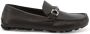 Salvatore Ferragamo Leren loafers met metallic horsebit-detail Black Heren - Thumbnail 1