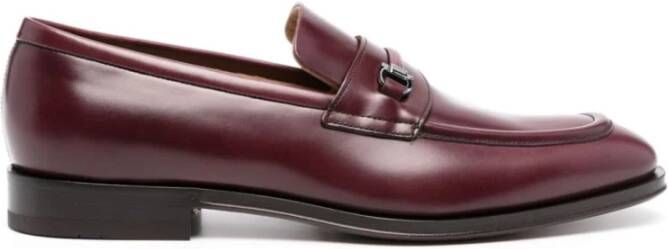 Salvatore Ferragamo Moc Calf Bordeaux T-Strap Brown Heren