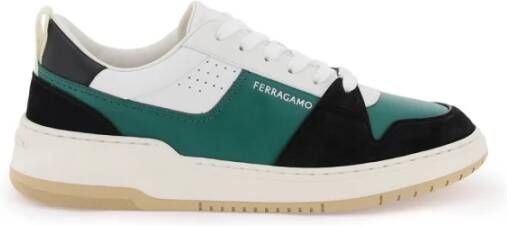 Salvatore Ferragamo Multicolor Suède Sneakers Multicolor Heren