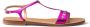 Salvatore Ferragamo Paarse Leren Zomer Sandalen voor Vrouwen Purple Dames - Thumbnail 1