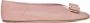 Salvatore Ferragamo Leren ballerina's met strikdetail Pink Dames - Thumbnail 7