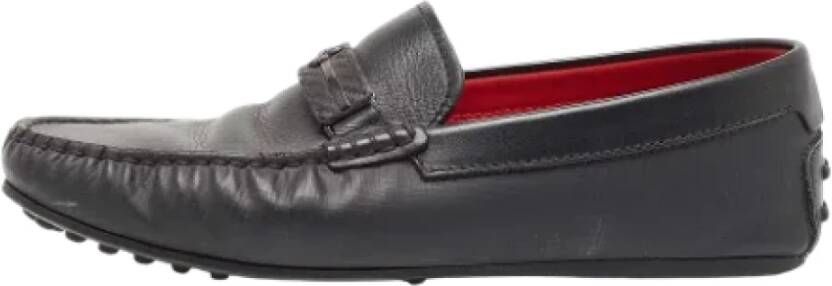 Salvatore Ferragamo Pre-owned Leather flats Black Heren