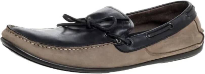 Salvatore Ferragamo Pre-owned Leather flats Brown Heren