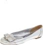 Salvatore Ferragamo Pre-owned Leather flats Gray Dames - Thumbnail 1