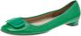 Salvatore Ferragamo Pre-owned Leather flats Green Dames - Thumbnail 1