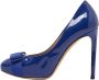 Salvatore Ferragamo Pre-owned Leather heels Blue Dames - Thumbnail 1