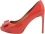 Salvatore Ferragamo Pre-owned Leather heels Orange Dames - Thumbnail 1