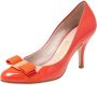 Salvatore Ferragamo Pre-owned Leather heels Orange Dames - Thumbnail 1