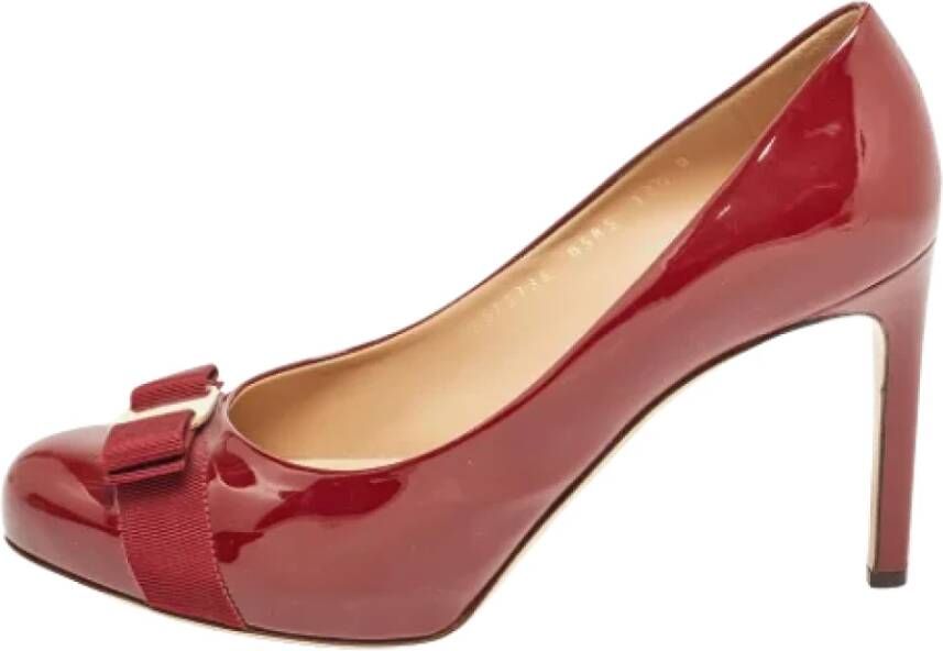 Salvatore Ferragamo Pre-owned Leather heels Red Dames