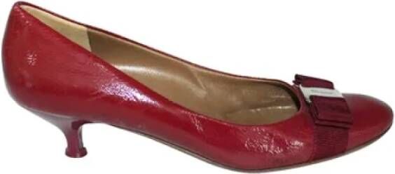 Salvatore Ferragamo Pre-owned Leather heels Red Dames