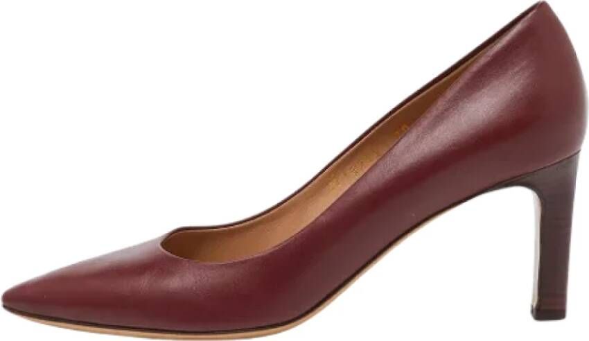 Salvatore Ferragamo Pre-owned Leather heels Red Dames