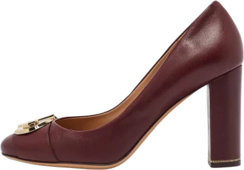 Salvatore Ferragamo Pre-owned Leather heels Red Dames