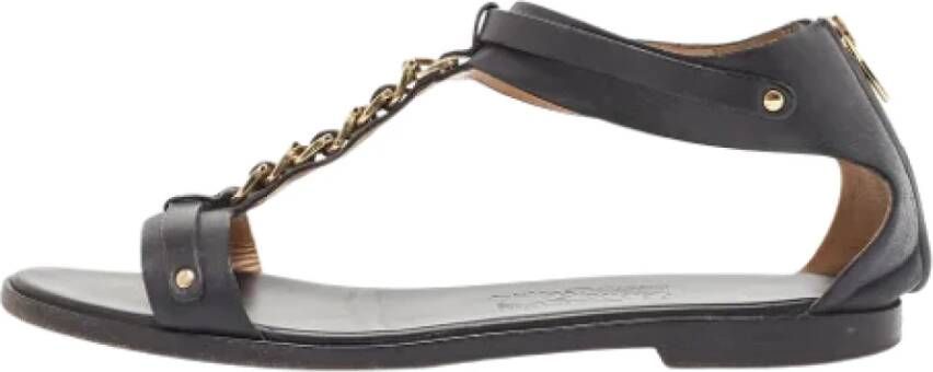 Salvatore Ferragamo Pre-owned Leather sandals Black Dames