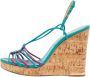 Salvatore Ferragamo Pre-owned Leather sandals Blue Dames - Thumbnail 1