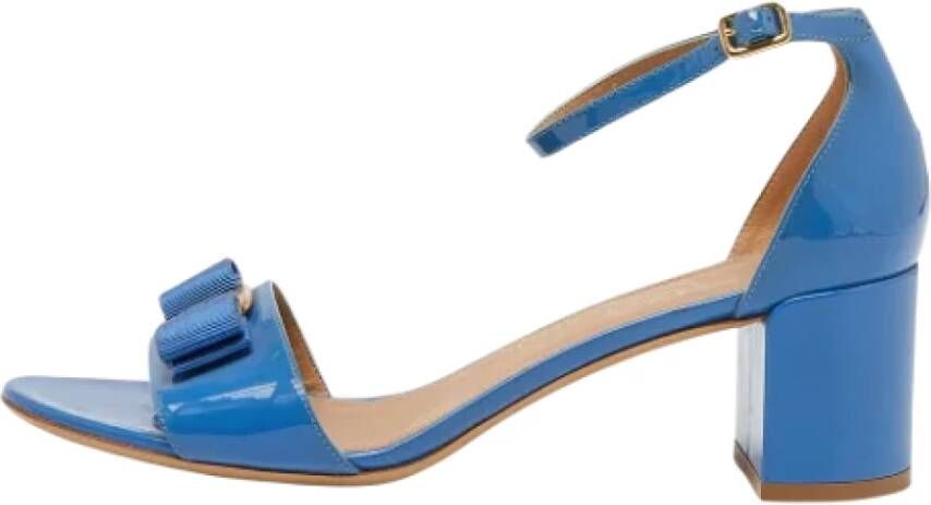 Salvatore Ferragamo Pre-owned Leather sandals Blue Dames