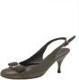 Salvatore Ferragamo Pre-owned Leather sandals Gray Dames - Thumbnail 1