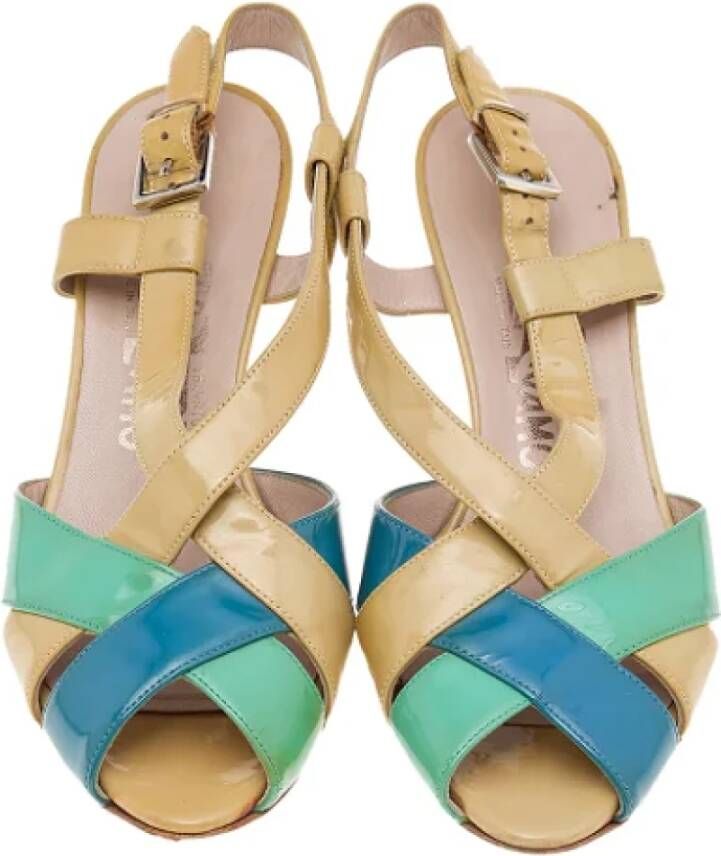 Salvatore Ferragamo Pre-owned Leather sandals Multicolor Dames