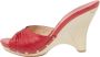 Salvatore Ferragamo Pre-owned Leather sandals Red Dames - Thumbnail 1