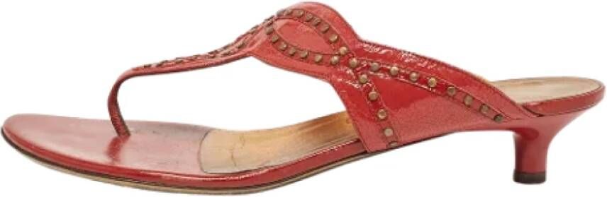 Salvatore Ferragamo Pre-owned Leather sandals Red Dames