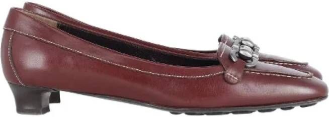 Salvatore Ferragamo Pre-owned Platte schoenen Red Dames