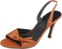Salvatore Ferragamo Pre-owned Satin sandals Orange Dames - Thumbnail 1