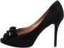 Salvatore Ferragamo Pre-owned Suede heels Black Dames - Thumbnail 1