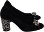 Salvatore Ferragamo Pre-owned Suede heels Black Dames - Thumbnail 1