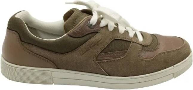 Salvatore Ferragamo Pre-owned Suede sneakers Brown Dames