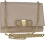 Salvatore Ferragamo Pre-owned Tweedehands Boog Kettingtas 22C941 Bleek Beige - Thumbnail 1