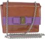 Salvatore Ferragamo Pre-owned Tweedehands Boog Kettingtas Perzik Lakleer - Thumbnail 1